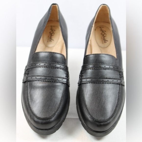 Life Stride Platform Slip-On Lug Sole Loafer Women’s Black Comfort Shoes Size 10 - Picture 9 of 9